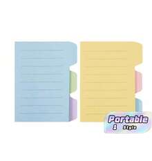1 Pack Of Self-Adhesive Office Supply Dividers, Featuring Brightly Colored Sticky Notes And School Notebook Index Tabs, Suitable For Students And Adults As Study Supplies (Colors Are Random) - Multicolor - View 1