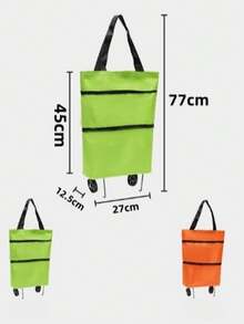 Multifunctional Foldable Wheeled Shopping Trolley, Detachable Waterproof Shopping Bag, Portable Hand Pull Cart Support Shoulder Back, Fixable Lightweight Grocery Cart For Household Supermarket Camping Outdoor - multicolor - View 7