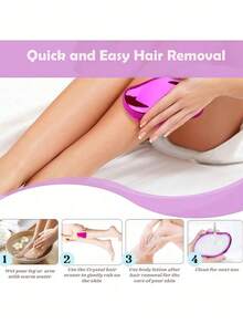 Hair Eraser – Painless Reusable Hair Removal & Exfoliation Stone For Women Men, Waterproof, Ergonomic Tear Drop Design - Multicolor - View 6