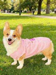PETSIN 1PC Ins Style De Velvet Embroidered Pet Tank Top, Warm Spring Outfit For Teddy Bichon Poodle - Multicolor - View 26