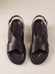 HighSole Women's Fashionable Brown Comfortable Flat Beach Sandals Summer Shoes - Mocha Brown - View 1