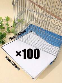 100Pcs Leak-Proof Absorbent Bird Cage Liners, Suitable For Parrots And Bird Cages - Disposable Non-Woven Fabric Dropping Tray, Includes Cage Bottom Pads, Suitable For Cockatiels, Canaries, Lovebirds, Finches, Budgies, Conures And Other Birds' - One Size Fits All - View 8