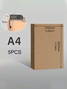 5 Lembar Karton Buku 1mm Ukuran A4/A5, Karton Jilid, Karton Chipboard, Karton Buku Desainer Putih/Kraft/Abu-abu 45pt, Lembaran Karton Chipboard Tugas Berat, Perlengkapan Penjilidan Buku untuk Sampul Buku, Scrapbooking & Pelapis Bingkai Foto - MultiWarna - View 12