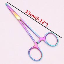 13 Cm (5‑Inch) Pet Grooming Hemostat, Professional Wound‑Stopping Tool For Dog And Cat Clinics, Japanese Stainless‑Steel Colored Stainless‑Steel Hemostat, Straight‑Tip Electroplated Pet Ear Hair Removal Forceps, Grooming Tool - Multicolor - View 3