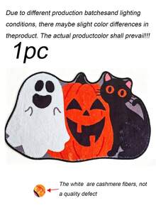 Halloween Imitation Cashmere Doormat, Wear-Resistant Entryway Floor Mat, Easy Care Decorative Rug For Living Room - B - View 11