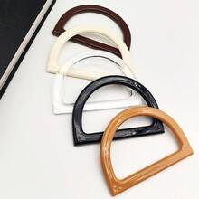 2pcs Bag Handle Replacement Accessories, 5 Colors, 2 Pieces Per Color, Multi-Color Multi-Function, Suitable For Handmade Beach Bags Crochet Handbags, DIY Handbag Making, Bag Handles, Resin Handles - multicolor - View 12