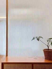 No-Glue Fluted Privacy Glass Film, Translucent Frosted Window Sticker, Static Cling Easy Install & Remove, Light-Transmitting Obscuring, Waterproof Tear-Resistant, For Office, Bathroom, Door, Window, And Interior Glass Partitions. - Changhong - View 5