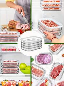1/2/3/4‑Tier Stackable Food Storage Containers, Leak‑Proof Sealed Food Keeper For Refrigerator - Multicolor - View 6