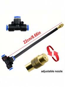 5M/10M/15M/20M DIY Greenhouse Garden Watering System, Universal Mist Cooling Kit, Plastic Material, No Electricity Required, Fit European And US Thread Standard, Suitable For Plants And Yard Mist Cooling - multicolor - View 6