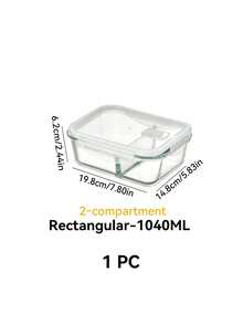 Haus Hana Madebyblanc 1pc Microwave Can Heat Glass Lunch Boxes For Office Workers, Lunch Boxes For Refrigerators, And Large Capacity Fresh-Keeping Bowls With Rice And Meal Boxes,Kitchen,Christmas Gift - transparent color - View 21