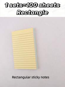 SHEIN 100/200sheets Line Sticky Notes 4 Colors Portable Student Note Marker Writing Sticky Notes, Self-Adhesive Easy To Apply Notepad Office, Home, School Big And Small Two Styles, Office Small Helper Back To School - Multicolor - View 10