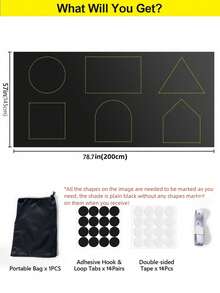 1 Piece Of 300 * 145 Cm Black Window Film, Sun And UV Protection, Portable Travel Curtains With 100% Shading - Black - View 9