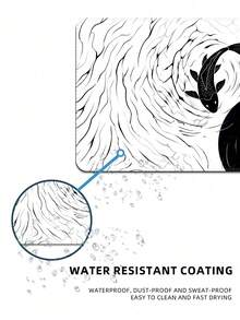 1pc Yin Yang Koi Large Gaming Mouse Pad Non Slip Rubber Bottom Edge Extended Desk Mat For Office Home Computer Laptop Smooth Surface Durable Wear Resistant Waterproof Easy Clean Portable Practical Gift For Gamers Teens Adults Holiday - View 9