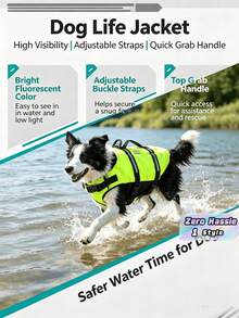 Pet Life Jacket Pet Swimming Safety Vest Outdoor Play Buoyancy Vest Portable For Outings And Swimming - Cadet Blue - View 1