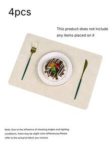 Dining Mat, Luxury, Solid Color, Table Insulation Mat, Heat-Resistant Cup Mat, Dinnerware, Bowls, Plates, Tablecloth, Western Dining Mat, Custom-Made, Waterproof. - Multicolor - View 7