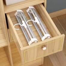 Stainless Steel Space Saving Pant Hangers Non Slip Jeans Rack Saves 80Pct Closet Space Holds Pants Towels Scarves Bedroom Dorm Organizer - Multicolor - View 3