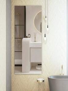 1pc Frameless Scratch-Resistant High-Definition Acrylic Mirror #Shower Mirror#Student Dorm Washbasin Mirror#Bedroom Dressing Mirror#Self-Adhesive Mirror#Minimalist Lightweight Soft Mirror#Drill-Free Installation High-Definition Mirror#Bathroom - Mirror Wall Stickers - View 2