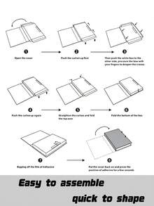 Foldable Fake Book Box, Book-Shaped Box, Decorative Book-Shaped Storage Box, Suitable For Remote Controls And Souvenirs, Suitable For Bookshelves, Coffee Tables And Home Decoration (Assembly And Folding Required Upon Receipt) - Black-Beige - View 7
