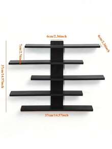 5-Tier White Wall-Mounted Display Rack Storage Rack Display Rack Effectively Saves Space 14.57inch Suitable For Dolls Statues Building Blocks And Collectibles Very Suitable For Living Rooms Bedrooms Kitchens Bathrooms Holiday Gifts Mother's Day Gift - Multicolor - View 7