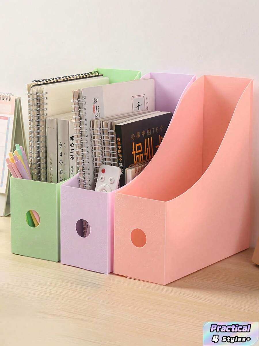 Desktop Plastic File Rack Multi Layer Data Organizer Storage Shelf For Sorting Books Documents Stationery Practical Office School Home Desk Tidy Organizer Back To School Seasonal Study Office Supply Accessories