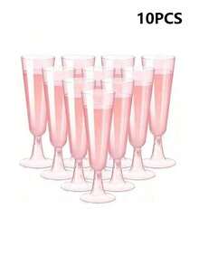 20/10PCS 150ml Reusable Champagne Glasses, Suitable For Parties, Gatherings, Cold Drinks, Birthdays, Valentine'S Day, Weddings, And Large Events - Multicolor - View 13