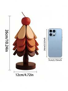 Christmas Tree Wooden Placemat And Coaster Set Heat Resistant Durable Table Ornament For Dining Table Sideboard Home Indoor Tabletop Decor Ideal For Christmas Holiday Festive Seasonal Dinner Party Decorative Tableware Supplies - View 3