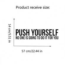 1pc Motivational Words Wall Decal Vinyl Sticker Quote Waterproof Decal Stickers Wall Stickers For Home Office Gym Bedroom Decor, Stickers, Wall Decal, Vinyl Decal For Home Decorations, Spring Decoration Items Refresh Your Home, Festival Decoration - Multicolor - View 2