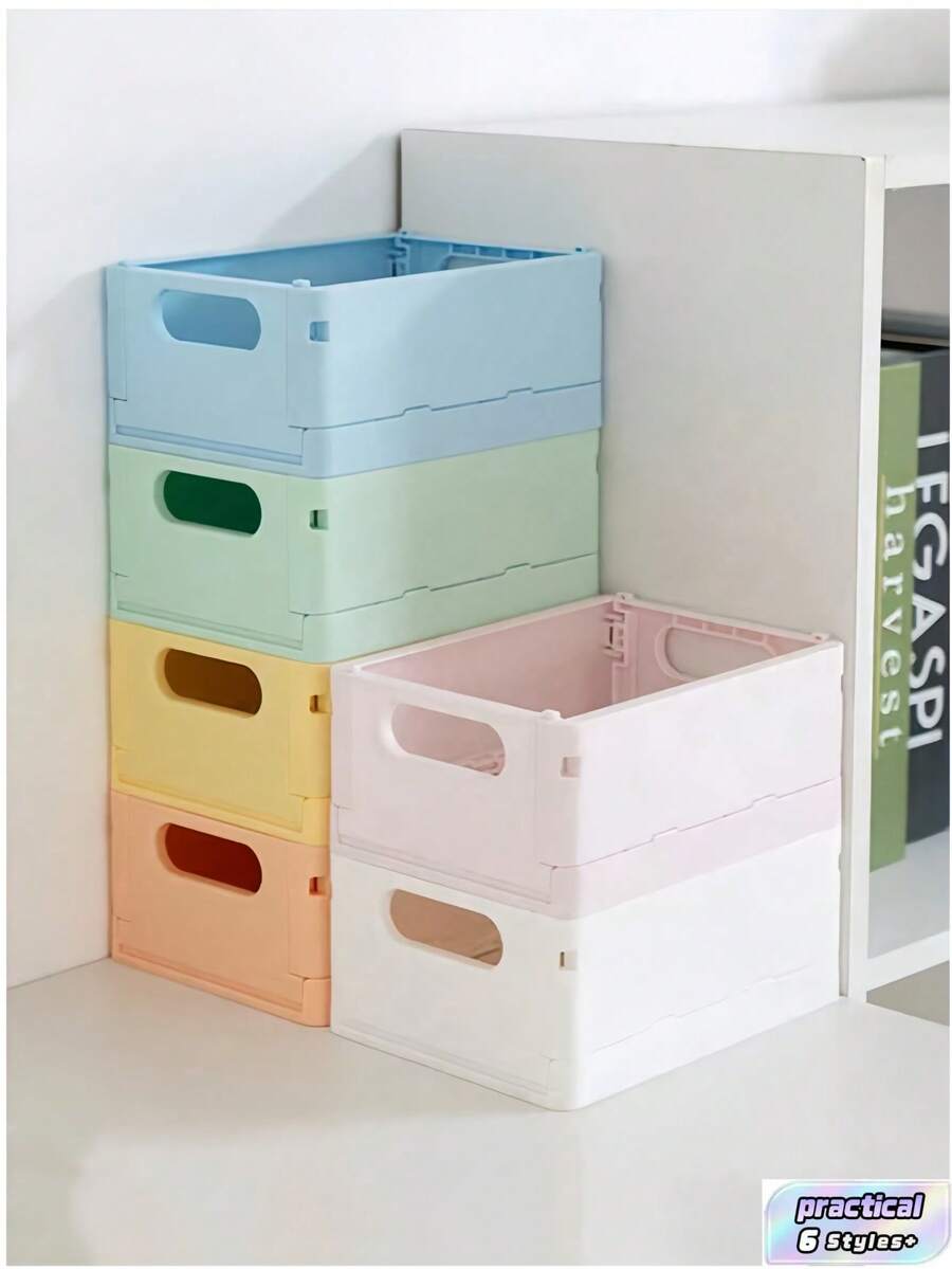 Large Capacity Multi Grid Desktop Organizer Box Minimalist Solid Color Thickened Pp Plastic Anti Slip Dustproof Stationery Sundries Storage Holder For Pen Eraser Student Office Back To School Supplies - multicolor - View 1