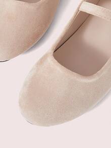 CUCCOO DOLLMOD Retro Suede Flat Mary Jane Shoes Are Comfortable For Women To Commute Outside, New Low Vamp Soft-Soled Shoes, College Style Dating Wear - Apricot - View 4