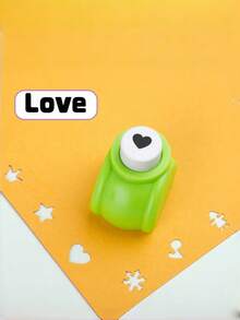 2/6/12PCS Mini Embossing Hole Punch Set, Mixed Color, Creative Portable Paper Cutting And Embossing Tools, Suitable For DIY Scrapbooking, Cards And Journal Decoration, Back To School, Stationery - love - View 3