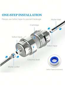 20 Stage Shower Hard Water Purification Filter Showerhead Activated Carbon Water Purifier Chlorine Removal Reduce Dry Itchy Skin - 20 layer filter - View 6