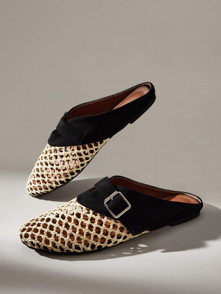 Solecia Ladies Metal Decoration Fashion Daily Travel Casual Half Slippers - Apricot. - View 7