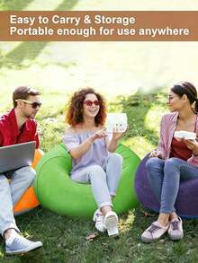 Foldable Inflatable Outdoor Leisure Lounge Chair, Suitable For Living Room, Camping, Picnic, Outdoor Seating, Spherical Design, Compact Furniture, Easy To Carry Foldable, Travel Essential, Sunbathing, Meditation - A - View 6