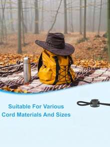 100 Piece Set Of Colorful Double Hole Spring Buckle Elastic Anti Slip Buckle Nylon Luggage Shoes Shoelace Adjustment Buckle Jacket Elastic Rope Buckle, Clothes Button, Multiple Colors, Multiple Materials - multicolor - View 4