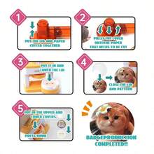 Badge Maker 1 Set DIY Round Button Maker With 48 Patterns And 48 Button Parts Cute Press Pin Maker Machine Gift (Some Color Patterns Are Random) - multicolor - View 9