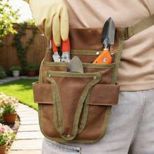 Waxed Canvas Tool Waist Bag, Wear-Resistant Hanging Tool Pouch, Multi-Purpose Utility Belt Bag For Gardening Weeding Tools, Electrician Tool Storage Waist Pack - multicolor - View 3