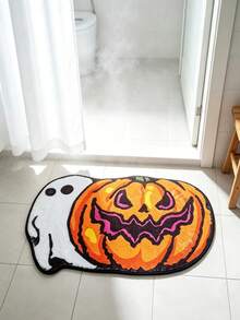 Halloween Imitation Cashmere Doormat, Wear-Resistant Entryway Floor Mat, Easy Care Decorative Rug For Living Room - C - View 2