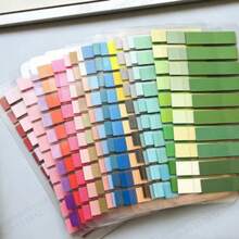 7pcs/20pcs Gradient Multi-Color Mixed Index Sticky Notes, 200 Sheets Per Card, Self-Adhesive Page Markers, Office & School Supplies For File Organization And Note Taking - Multicolor - View 4