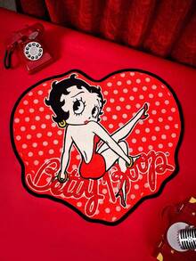 Betty Boop X POKOJA LAND 1 قطعة سجادة – حصيرة أرضية كرتونية مرخصة، ديكور منزلي ناعم ومخملي - الآنسة بيتي - مشاهدة 7