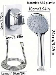 3 Packs High Pressure Handheld Shower Head Set, 5 Spray Modes Multifunctional Bathroom Shower With 59 Inch Hose & Easy Install Wall Bracket, Wall Mount Shower For Bathroom Outdoor RV, Ideal For Bathroom Renovation & Holiday Gifts - Multicolor - View 12