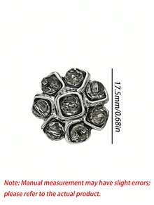 1 Pack 10 Pieces Premium Flower‑Shaped Metal Buttons Colorful Rhinestone Inlaid Fasteners For Tweed Suit Overcoat Fur Clothing Diy Sewing Accessories - 10pcs - View 30