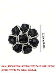 1 Pack 10 Pieces Premium Flower‑Shaped Metal Buttons Colorful Rhinestone Inlaid Fasteners For Tweed Suit Overcoat Fur Clothing Diy Sewing Accessories - 10pcs - View 18