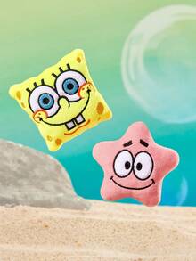 SpongeBob SquarePants | SHEIN 1件可愛卡通造型冰箱貼，背面含磁鐵，可吸附於冰箱及各種金屬表面 - 彩色 - 查看 2