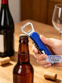 1/3/6pcs Stainless Steel Multifunctional Bottle Opener: For Wine, Beer And Bottle Caps - Great For Restaurants, Hotels And Bars - Multicolor - View 1