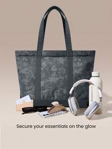 GLOWMODE Maxi 25L 帆布冒險托特包，雙向拉鍊與 Logo 刺繡，適合健身房運動、日常通勤、旅行度假穿搭 - 深藍色 - 查看 2