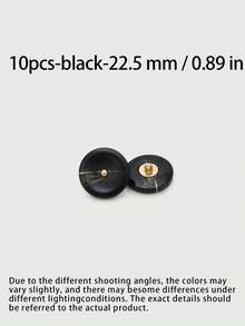 1 Pack 10 Pieces Simple Two‑Color Round Resin Metal Buttons Classic Decorative Fasteners For Coat Sweater Suit Tweed Outerwear Diy Sewing Accessories - 10pcs - View 18