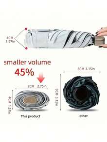 Found Favorite 7.5 Inch/19Cm Mini Folding Umbrella, Umbrella For Women, Portable Outdoor Sun Um - Multicolor - View 3