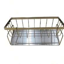 1 Piece Abs & Stainless Steel Sink Drainer Basket, Multi-Functional Kitchen Sponge Brush Soap Dispenser Storage Rack With Detachable Towel Holder, Rustproof Countertop Caddy Organizer For Kitchen Sink & Bathroom Vanity - 1pc - View 15