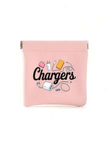 Multi-Color Charger/Data Cable Organizer Pouch, Light Green/Random Print Pattern, Suitable For Data Cables, USB Drives, Power Banks, Phones, Etc., For Office And Travel Use - Multicolor - View 8