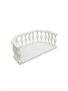 1PC Mini Plastic Durable Lightweight European Style Balcony With Fence Railing Decorative Miniature Model Accessory For DIY Architecture Scene Diorama Collectible Home Office Desk Display Gift - multicolor - View 8